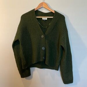 Universal Threads Green Button Down Sweater, Medium